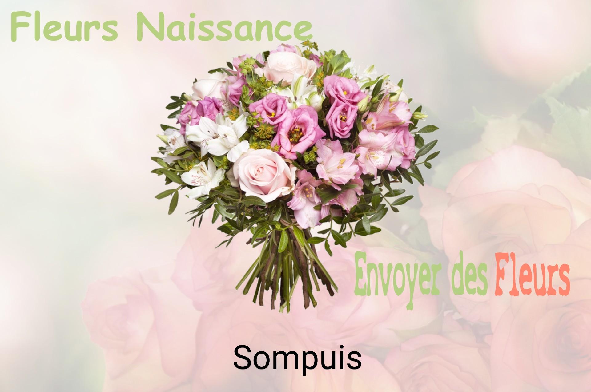 Bouquet de fleurs de naissance livré à Sompuis