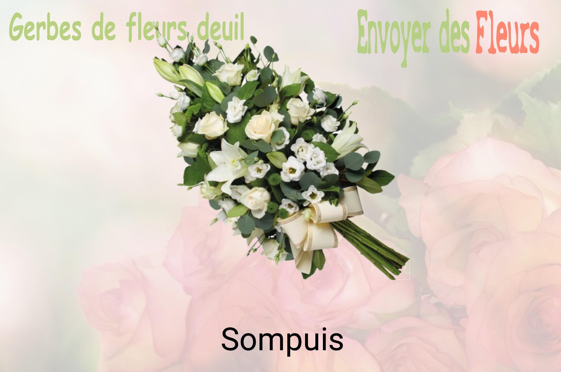 Gerbe de fleurs de deuil livrée à Sompuis